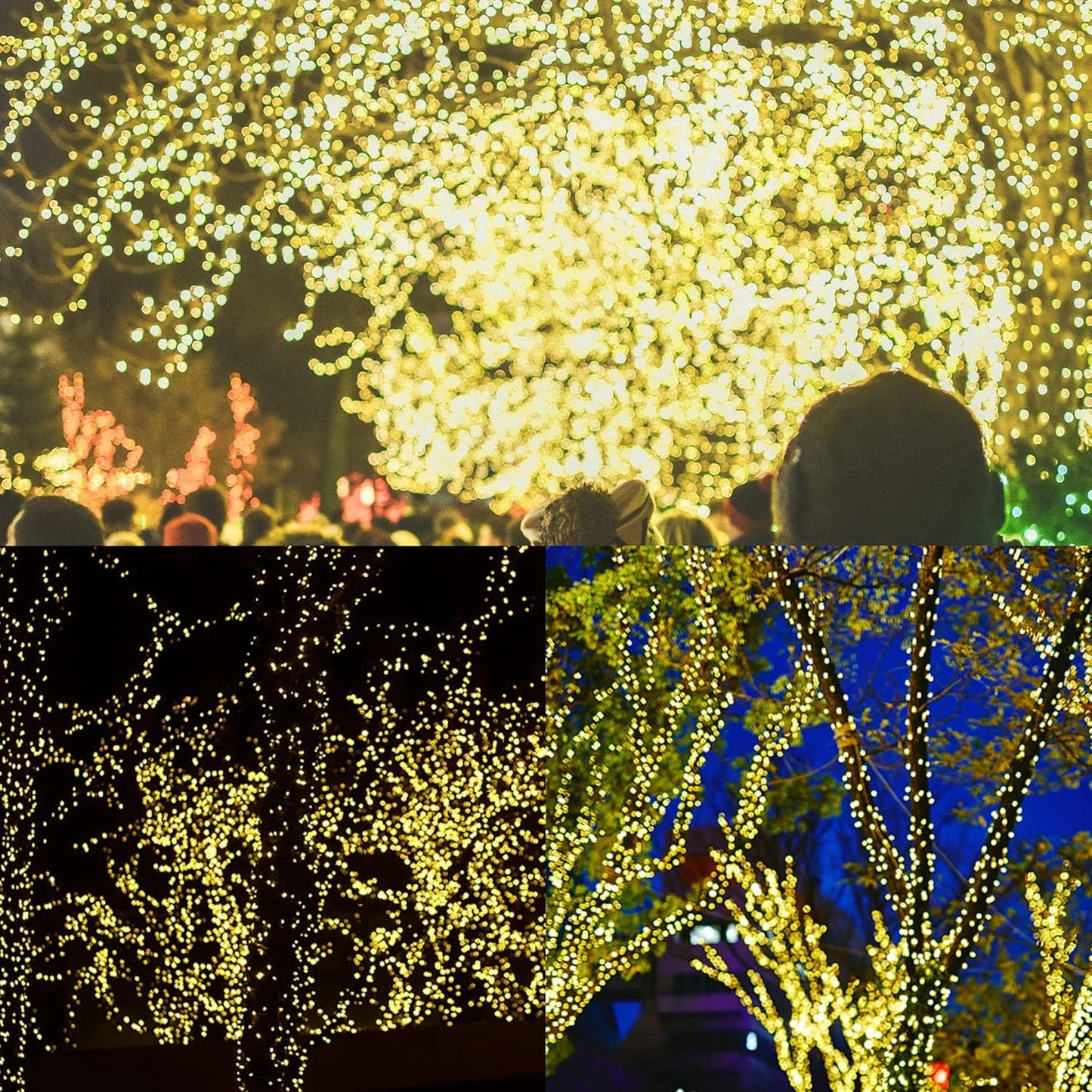 WATERGLIDE 328 FT Extra Long Fairy String Lights - 1000 LED Waterproof Outdoor Decor | Warm White