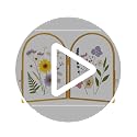 Double Glass Pressed Flower Frame - Gold 5x7 Inch Floating Picture Frame - Arched Design