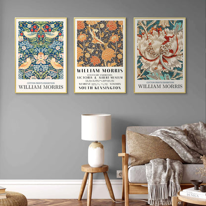 upsimples 20x30 Picture Frame Gold 3 Pack, Scratch-Proof Poster Frames 20 x 30 for Photo Gallery - Slide-In Strips, Horizontal or Vertical Wall Mounting