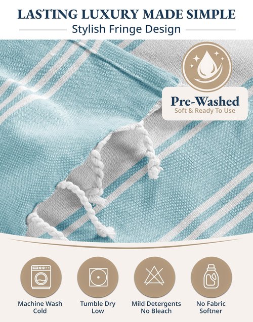 LANE LINEN Oversized Beach Towel - Beach Towels 4 Pack, Pre-Washed Pool Towel, Extra Large Beach Towel, Quick Dry & Sand Free, Lightweight Travel Towel, 39"x71" - Aqua