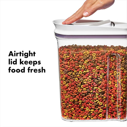 OXO Good Grips Pet Food Dispenser - Airtight 4.5 Qt Container | Holds Up to 4 lbs Dog or 3.5 lbs Cat Food | BPA Free