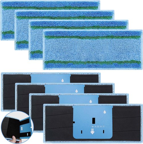 iRobot | 8-Pack Upgraded M6 Wet Mopping Pads - New Sticky Design, Washable & Reusable for Braava Jet M6 Series