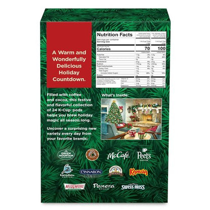 Keurig Advent Calendar - Variety Pack of 24 Single Serve K-Cup Pods for Holiday Enjoyment
