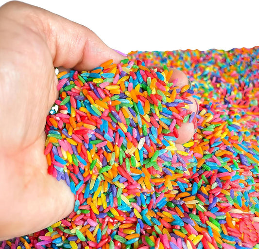 Rainbow Rice | Non-Toxic Sensory Bin Filler for Educational Play - 2 LB (4 Cups)