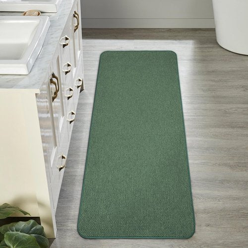 Bosap Bath Mat,Ultra Thin Bathroom Runner Rugs,Large Bath Mats for Bathroom,Quick Dry,Non-Slip,Machine Washable,Low Pile,Bath Rug,Shower Outside,Sink,Home Decor Accessories.Green,2'x5'（24x60inch）