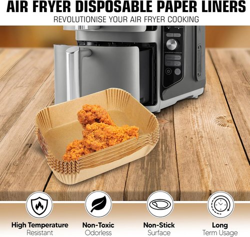 FryEasy Air Fryer Liners - 150pcs Disposable Paper Liners for Ninja DoubleStack SL401 8-10QT