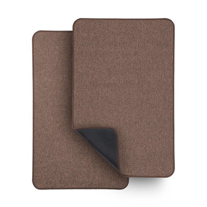Bath Mat,Ultra Thin Bathroom Rugs,Rubber Bath Mats for Bathroom,No Slip Bath Rugs,Quick Dry,Machine Washable,Low Pile,Absorbent,Shower Outside,Sink,Home Decor Accessories.Brown,1'5"x2'3"(2 Pack)