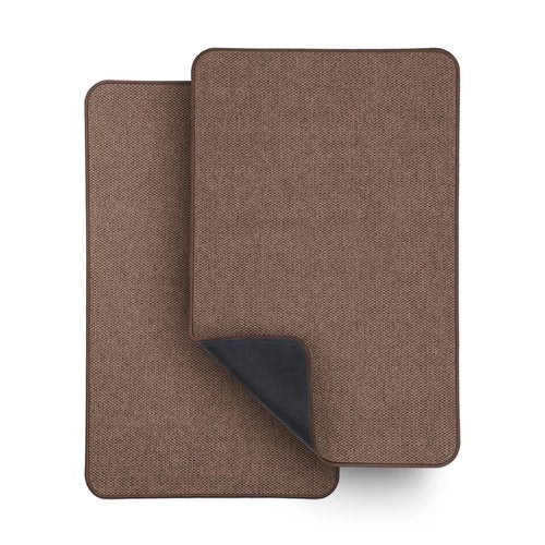 Bath Mat,Ultra Thin Bathroom Rugs,Rubber Bath Mats for Bathroom,No Slip Bath Rugs,Quick Dry,Machine Washable,Low Pile,Absorbent,Shower Outside,Sink,Home Decor Accessories.Brown,1'5"x2'3"(2 Pack)