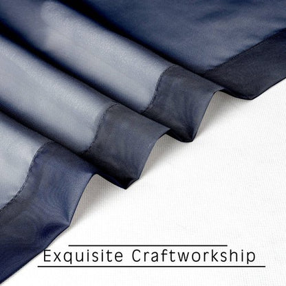 OWENIE Sheer Curtains 108 inches Length 2 Panels Set, Navy Blue Sheer Curtains Rod Pocket Voile Drapes for Living Room, Airy Soft-Touching Drapes, 2 PCS Panels, Each 42" W x 108" L