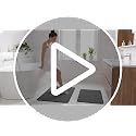 2-Piece Bathroom Mat Set - Absorbent Chenille Rugs, Non-Slip, Machine Washable, 32x20 & 24x17 inches, Blue