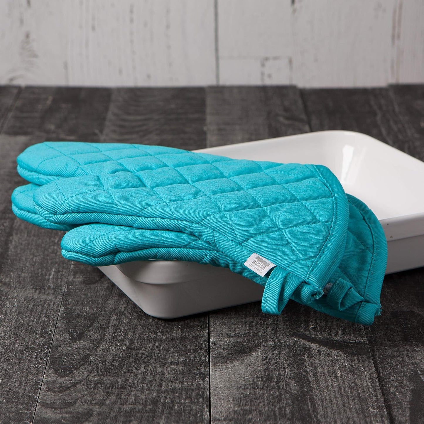 Now Designs Basic Oven Mitt | Bali Design - 6.5 x 13 in | Set of 2 for Stylish Kitchen Protection