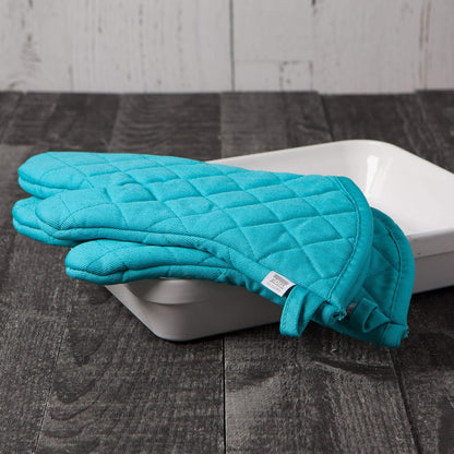 Now Designs Basic Oven Mitt | Bali Design - 6.5 x 13 in | Set of 2 for Stylish Kitchen Protection