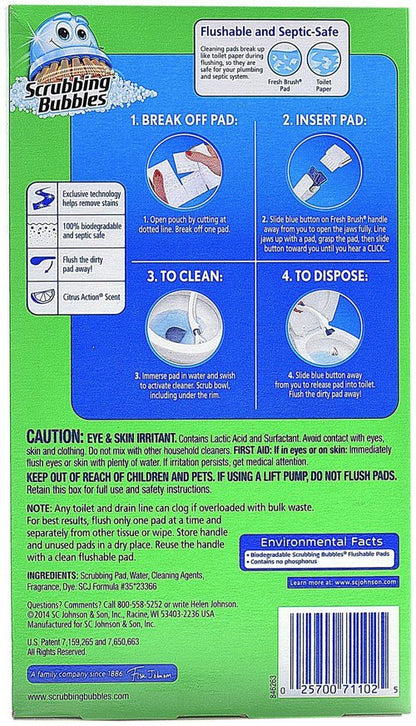 Scrubbing Bubbles Fresh Brush Flushable Refill 12 Ct