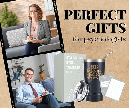 Keep Talking I'm Diagnosing You Tumbler - Psychology Gifts, Black