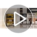 3-Tier Glass Display Cabinet with RGB Lighting and Lockable Doors