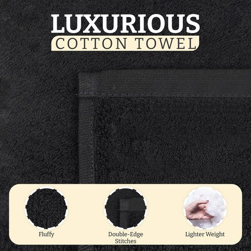 Amreki, Premium, Set of 4, Extra Large, 100% Cotton, Bath Towels, 30 x 60 inches, Very Soft, Quick-Dry, Lightweight, 600GSM