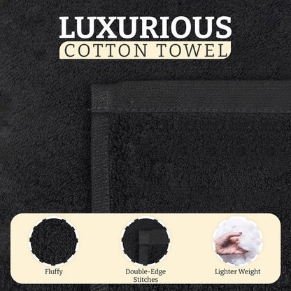 Amreki, Premium, Set of 4, Extra Large, 100% Cotton, Bath Towels, 30 x 60 inches, Very Soft, Quick-Dry, Lightweight, 600GSM