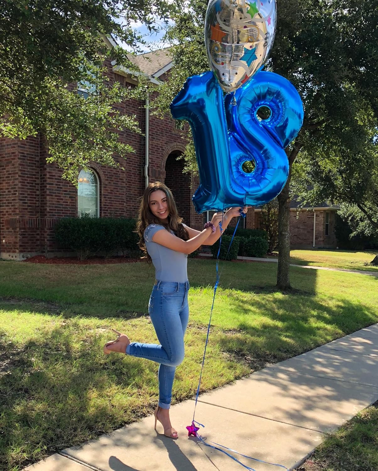 Skiennix Navy Blue Number 80 Balloon - 40 Inch 80th Birthday Decoration for Men & Women