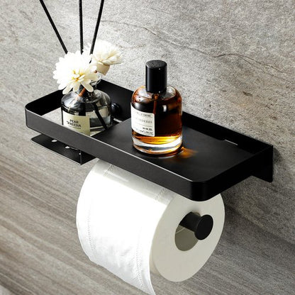Decor Toilet Paper Holder - Small Bathroom Decoration Holder Toilet Air Freshener, Small Bathroom Accessories, Matte Black