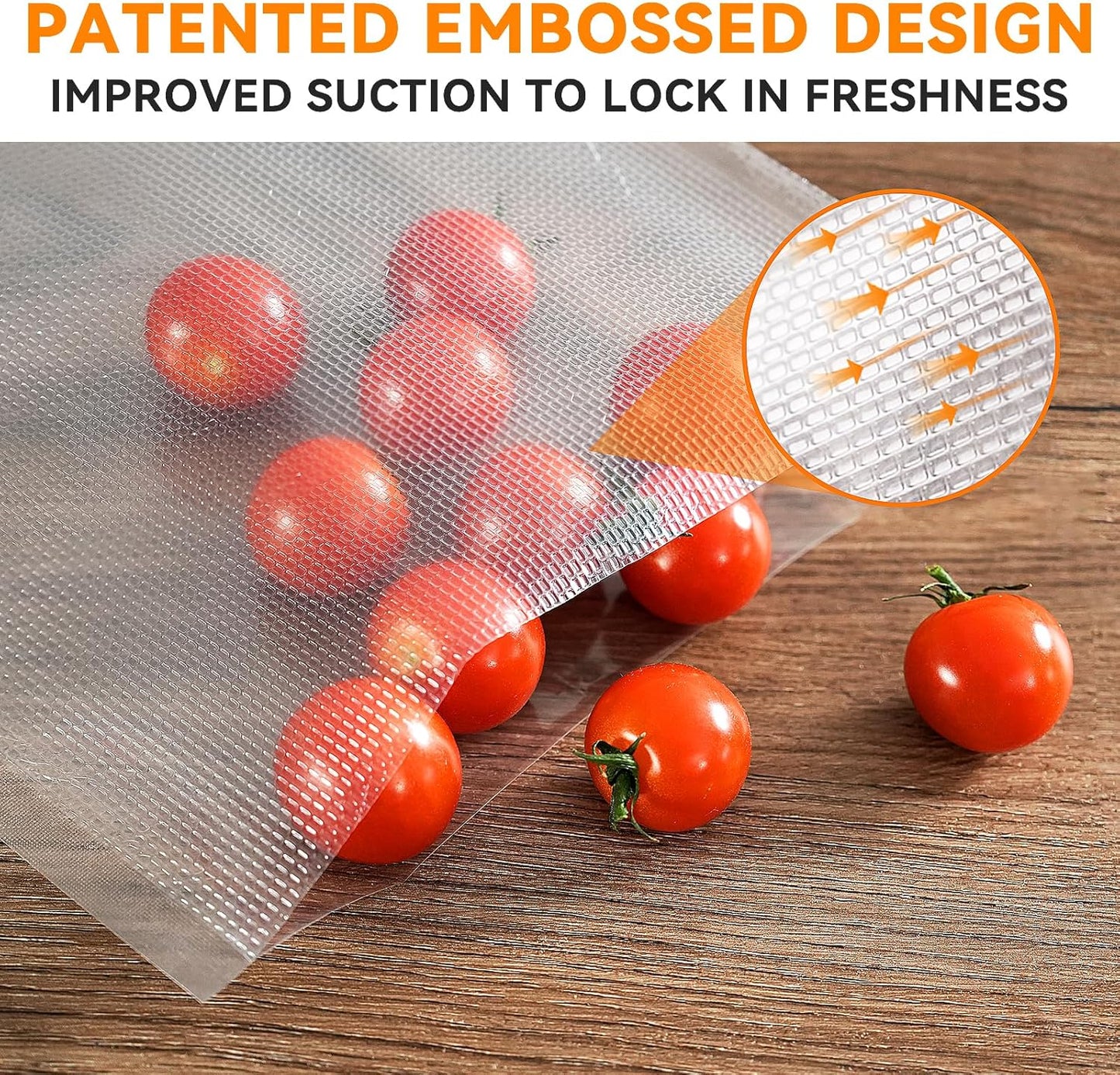 Wevac Vacuum Sealer Bags - Heavy-Duty BPA-Free Food Storage | 50 Count (8"×12"), Puncture-Resistant, Freezer & Sous Vide Safe