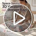 Large No-Pump Vacuum Storage Bags - 31.5x39.4in Compression Organizer for Clothes & Comforters (2 Pack)