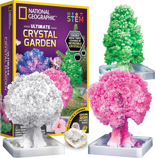 National Geographic Crystal Growing Kit for Kids - Grow a Stunning Crystal Garden in 6 Hours | STEM Art Project