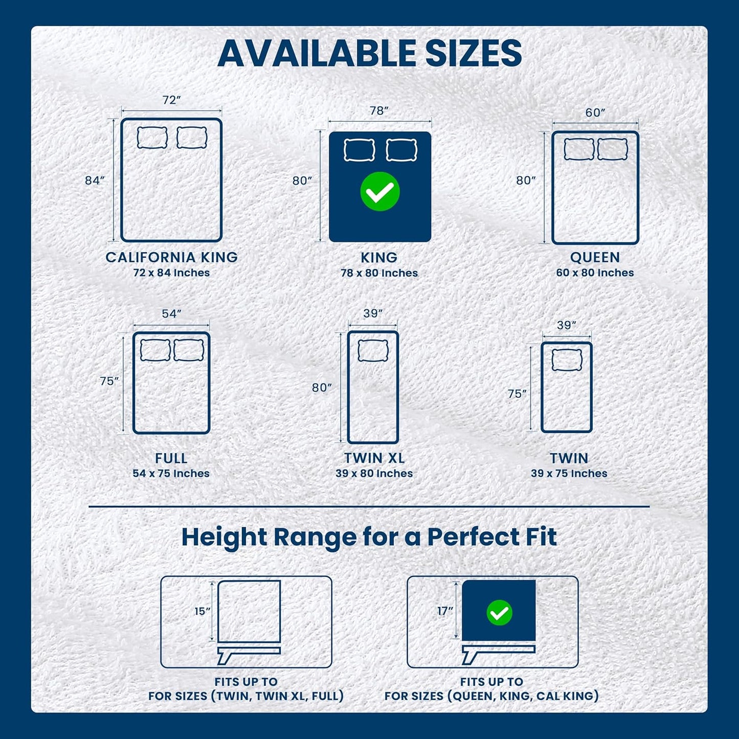 Utopia Bedding King Size Mattress Protector - Waterproof Terry Cover with Deep Pockets | Soft & Breathable