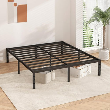 HLIPHA Metal Platform Bed Frame 14 Inch Tall,No Box Spring Needed,Full Size Bed with Heavy Duty Strong Support Slats,Easy to Assemble,Black