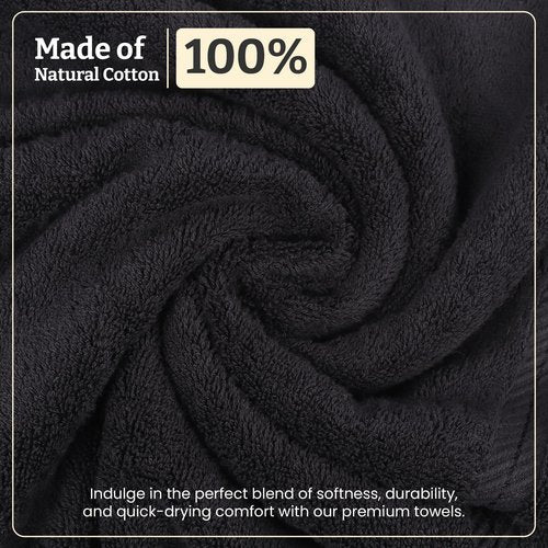 Amreki, Premium, Set of 4, Extra Large, 100% Cotton, Bath Towels, 30 x 60 inches, Very Soft, Quick-Dry, Lightweight, 600GSM