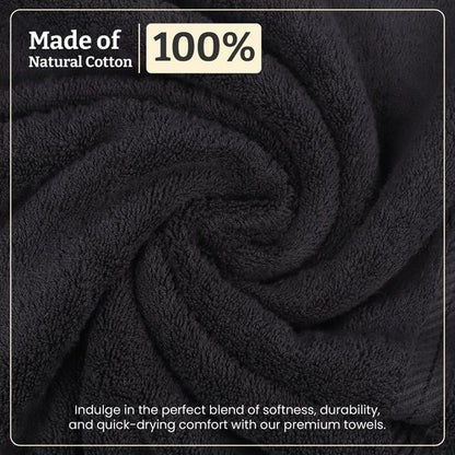 Amreki, Premium, Set of 4, Extra Large, 100% Cotton, Bath Towels, 30 x 60 inches, Very Soft, Quick-Dry, Lightweight, 600GSM