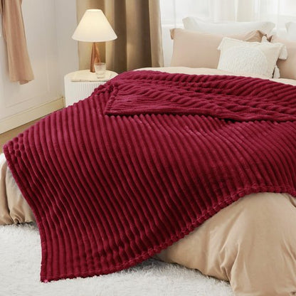 Bedsure GentleSoft Red Full Blanket for Bed - Cozy Soft Blankets for Women, Cute Large Throws for Girls, 84x90 Inches