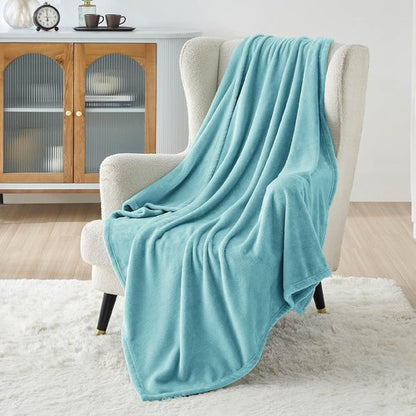 Bedsure GentleSoft Fleece Throw Blanket - Cozy Lightweight Plush Blanket for Couch, River Blue, 50x70 Inches