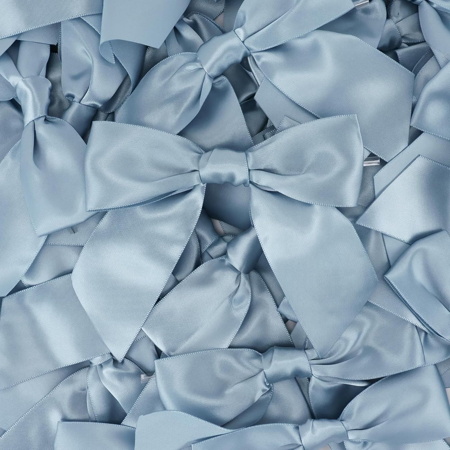 AIMUDI Dusty Blue Wedding Bows - 4.5" Pre-Tied Blue Ribbon Bows for Baby Showers & Gifts | 36 Pack