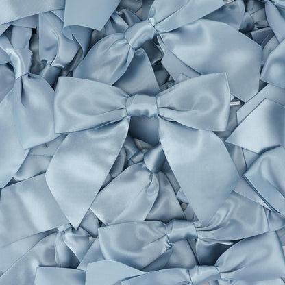 AIMUDI Dusty Blue Wedding Bows - 4.5" Pre-Tied Blue Ribbon Bows for Baby Showers & Gifts | 36 Pack