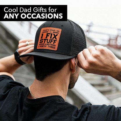 Skiennix Unique Gifts for Men | Cool Birthday Ideas for Dad, Grandpa & Him - Black Handyman Hat