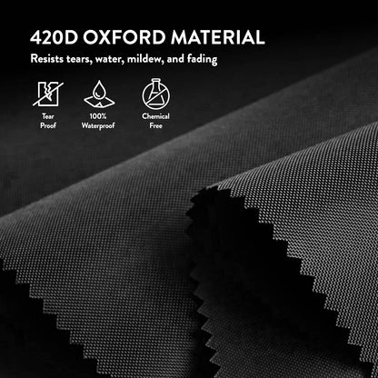 ZOBER Oxford Christmas Wreath Storage Container - 48 Inch Waterproof Wreath Bag with Dual Zippers & Durable Handles - Black