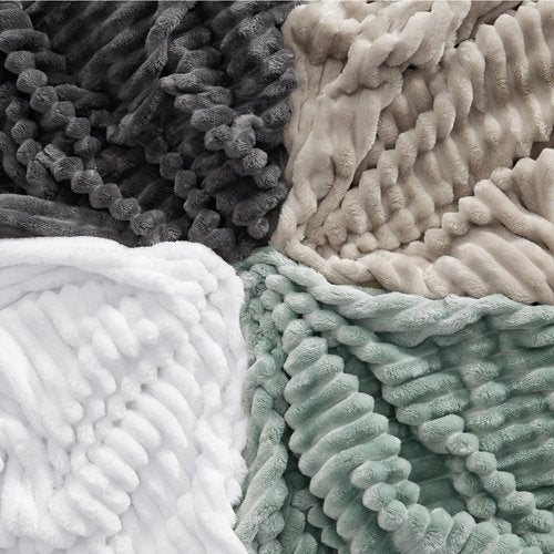 Bedsure GentleSoft King Throw Blanket for Couch - Cozy Soft Blankets for Women, Cute Small Fleece Throws for Girls, Bright White, 108x90 Inches