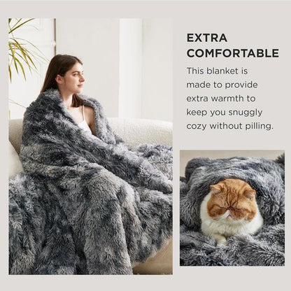 Bedsure GentleSoft Faux Fur Throw Blanket - Cozy Sherpa Fleece for Couch & Bed | Plush Winter Decor