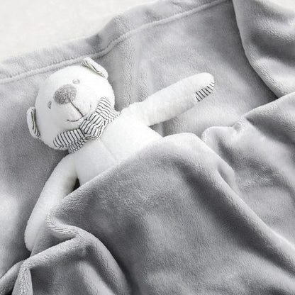 Bedsure GentleSoft Fleece Blanket - Cozy Small Throw for Kids | 43x55 Inches, Light Grey