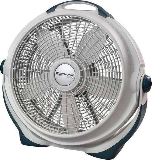 Lasko Wind Machine Fan - Powerful 20" Air Circulator with 3 Speed Settings | Gray Finish