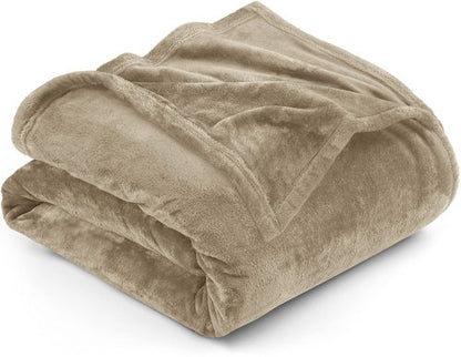Utopia Bedding Fleece Blanket King Size Camel 300GSM (90x102 Inches) Luxury Soft Bed Blanket (Bulk Pack of 9)