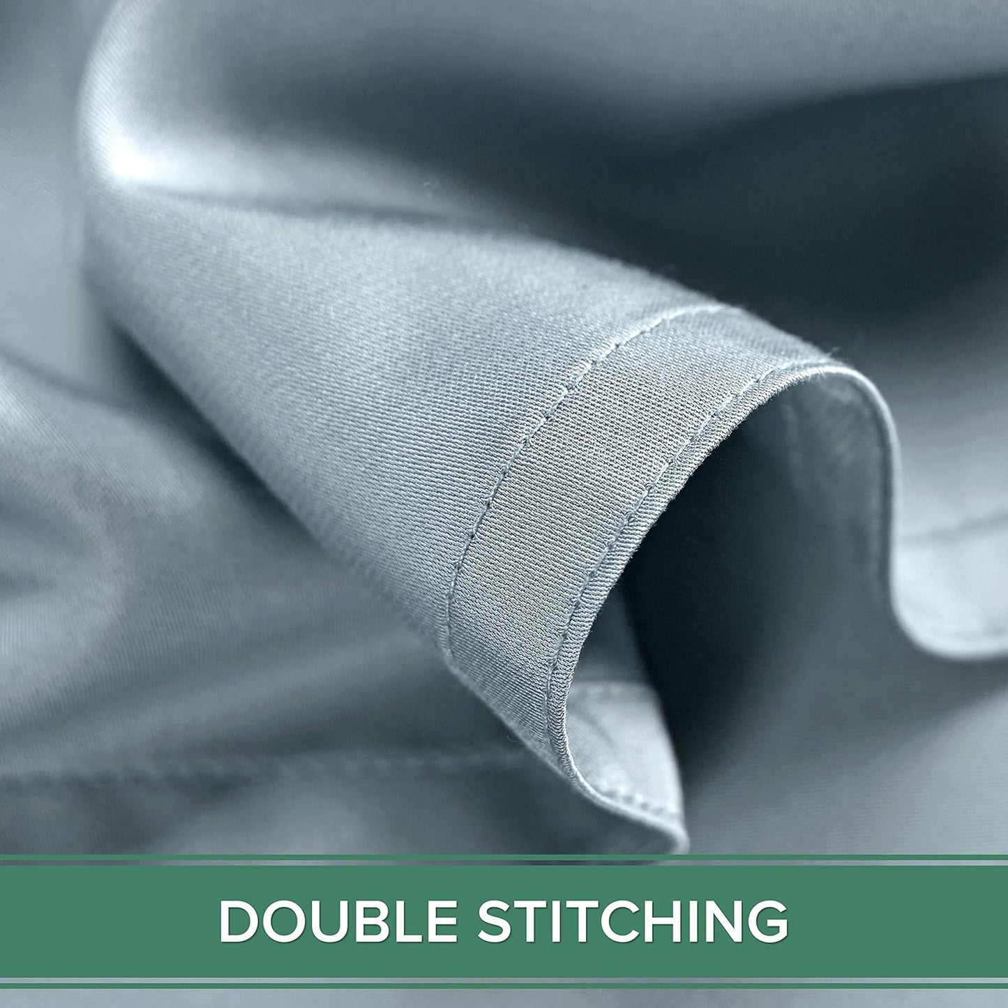 Pure Bamboo Twin Sheets - Luxuriously Soft 100% Organic Viscose Bed Sheet Set | Cooling & Durable (Twin, Sterling Blue)