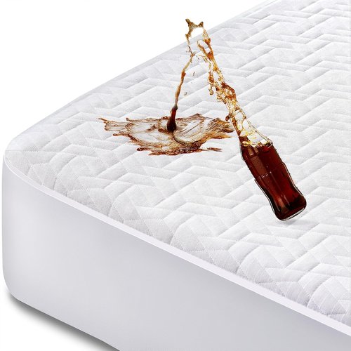 Hanherry Waterproof Mattress Protector - King Size Cooling Cover with 3D Air Fabric, Soft & Breathable, Fits 8''-21'' Deep Pocket