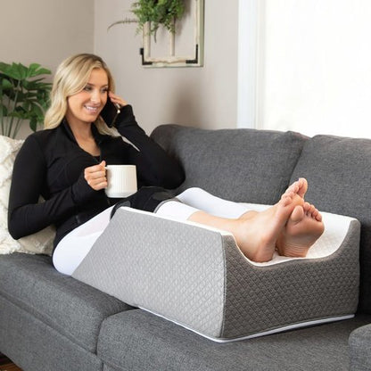 Kolbs Double Leg Elevation Pillow - Post Surgery Support with Stylish Jacquard Cover