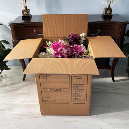 Uboxes Moving Boxes - Premium Large with Handles | 18 x 18 x 24 Inches, Brown