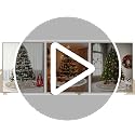 60 Inch Christmas Tree Skirt Burlap with Fur Border Snowflake - Large Holiday Decor