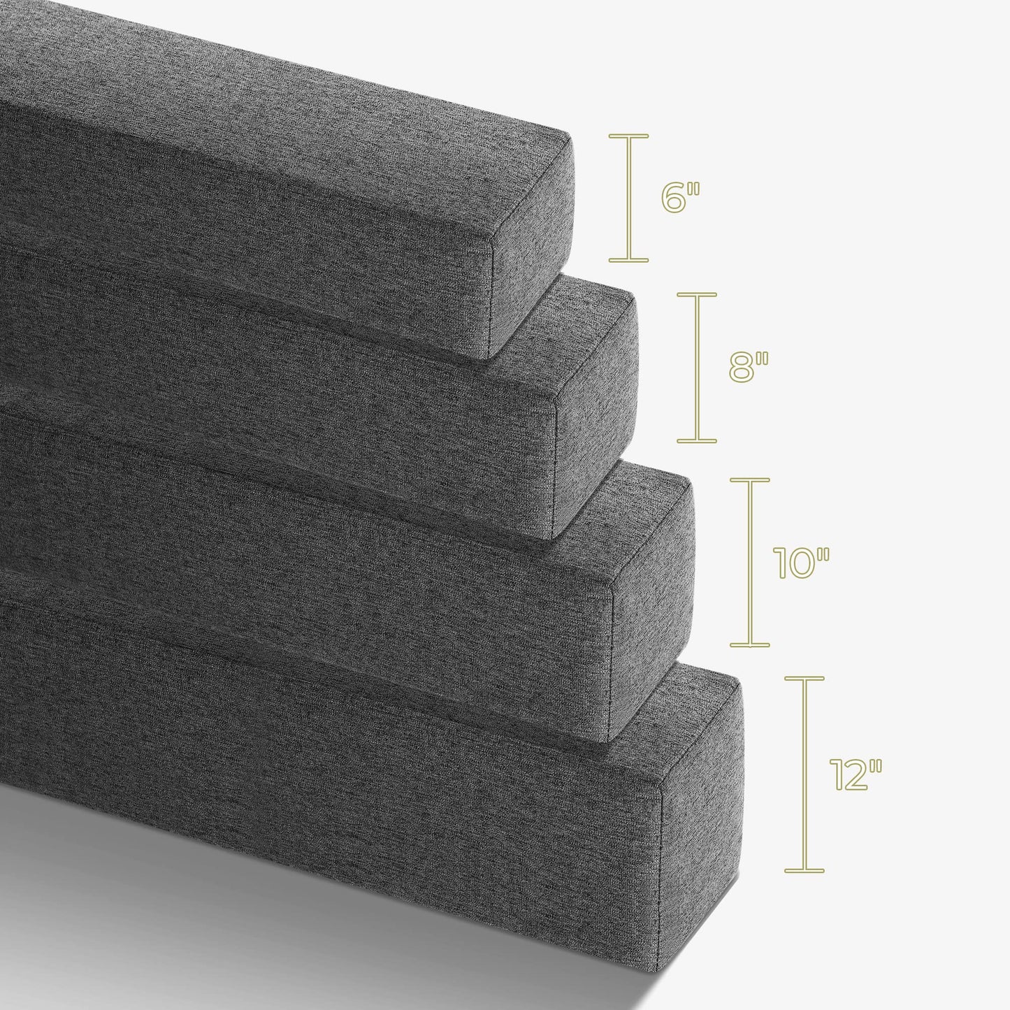 DEEPSHARK Bed Gap Filler for Twin/Twin XL Mattress, High-density 45D Sponge, Removable and Washable Cover, Mattress Extender Filler for Headboard Gap, Bed Space Crack, Wall(39"×2"×10", Twin/Twin XL)