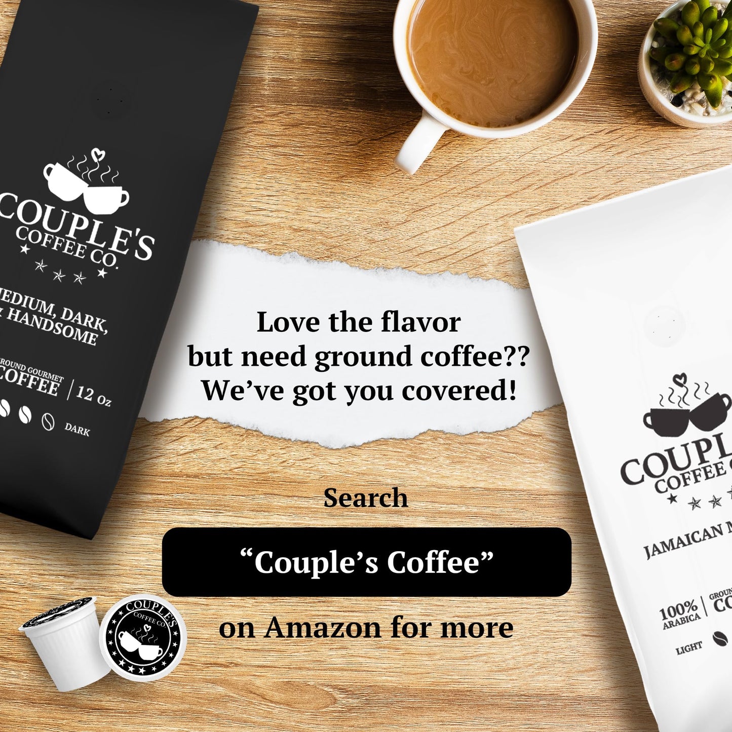 Couple's Coffee K-Cups | Jamaican Me Crazy Medium Roast Coffee Pods | Gourmet Flavored Coffee with Smooth Vanilla Caramel Flavors | 100% Arabica Beans | Compatible with Keurig & Single Serve Brewers | 24 Count