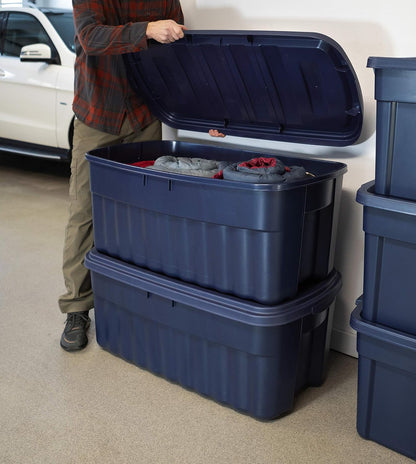 Rubbermaid 50 Gallon Roughneck Storage Tote - Durable, Reusable Plastic Bin for Organizing