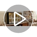 Mini Museum Shadow Box Frame Set with 8 Mini Gold Frames & LED Lights - White